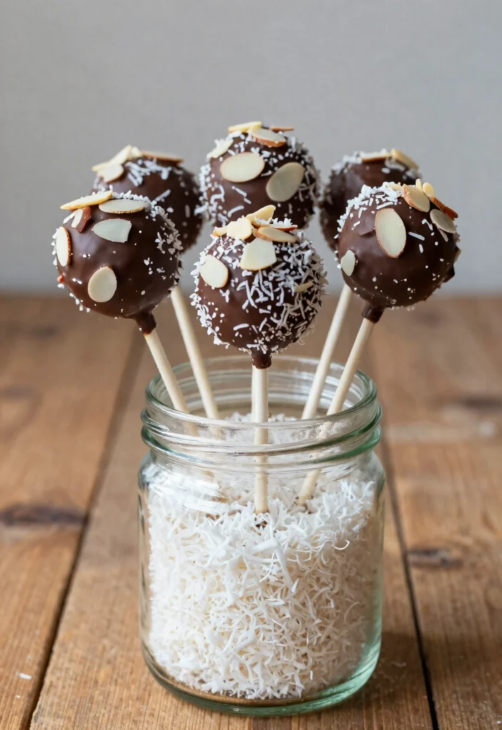 16 No Bake Cake Pops Ideas: Easy Mess-Free Treats - 4. Vanilla Almond Joy Cake Pops 1