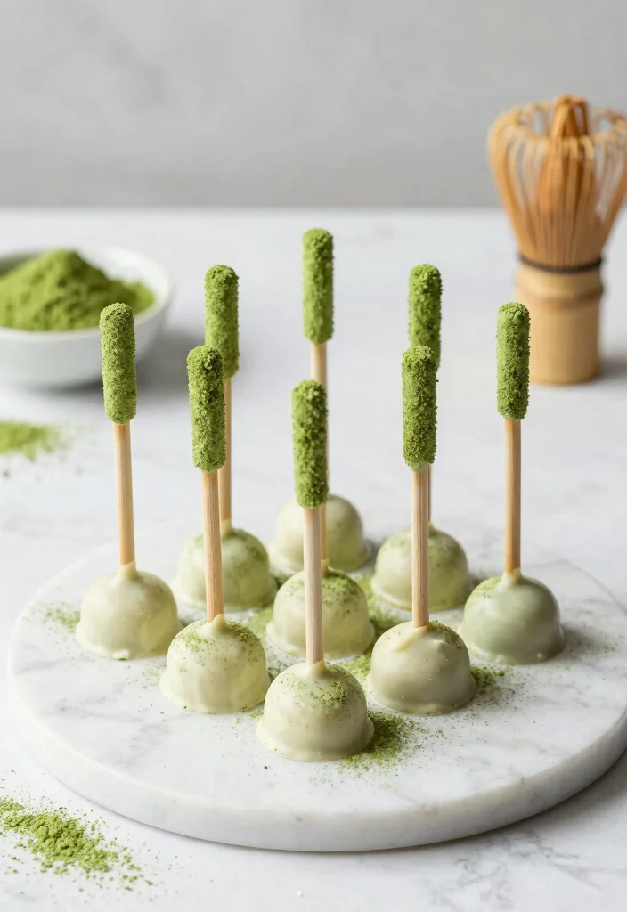 16 No Bake Cake Pops Ideas: Easy Mess-Free Treats - 6. Matcha Green Tea Cake Pops 1