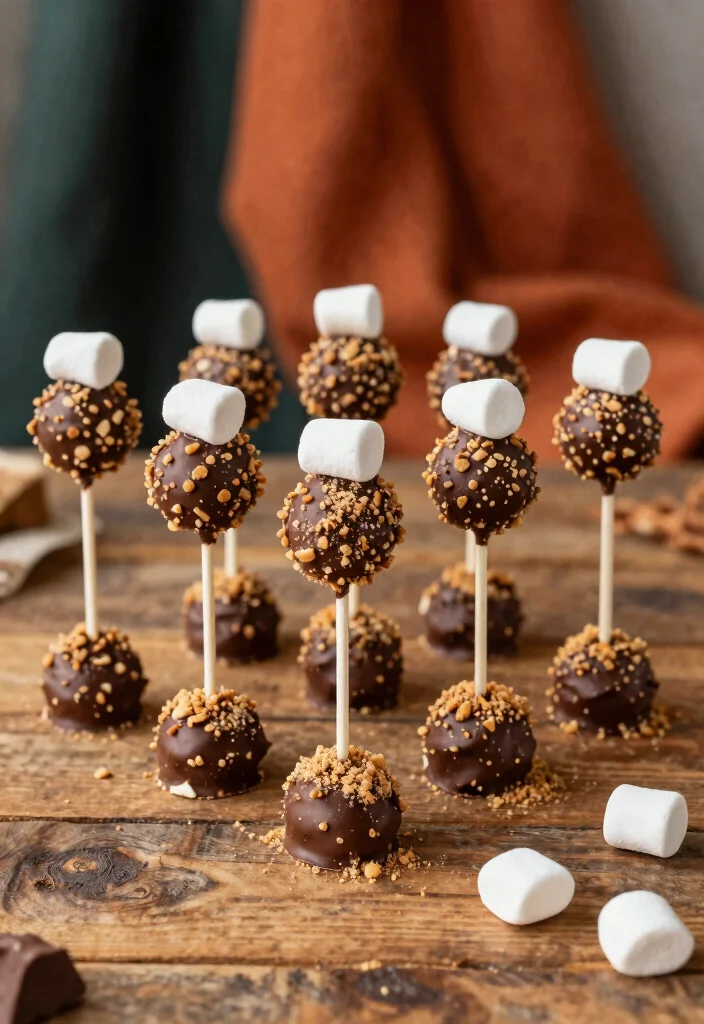 16 No Bake Cake Pops Ideas: Easy Mess-Free Treats - 8. S’mores Cake Pops 1