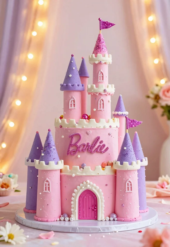 16 Princess Barbie Cake Ideas: Magical Fairytale Designs - 1. Barbie in a Castle Cake 1