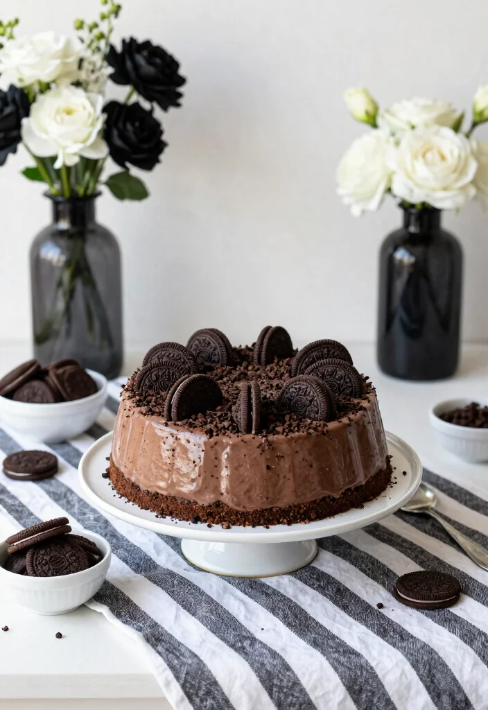 16 Pudding Poke Cake Ideas: Moist Easy Desserts - 4. Cookies and Cream Pudding Poke Cake 1