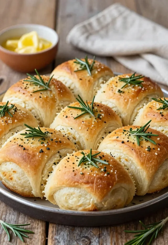 16 Rosemary Sourdough Bread Ideas: Savory Artisan Loaves - 3. Garlic Rosemary Sourdough Rolls 1