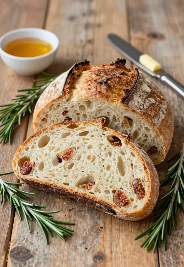 16 Rosemary Sourdough Bread Ideas: Savory Artisan Loaves - 6. Rosemary and Fig Sourdough Bread 1