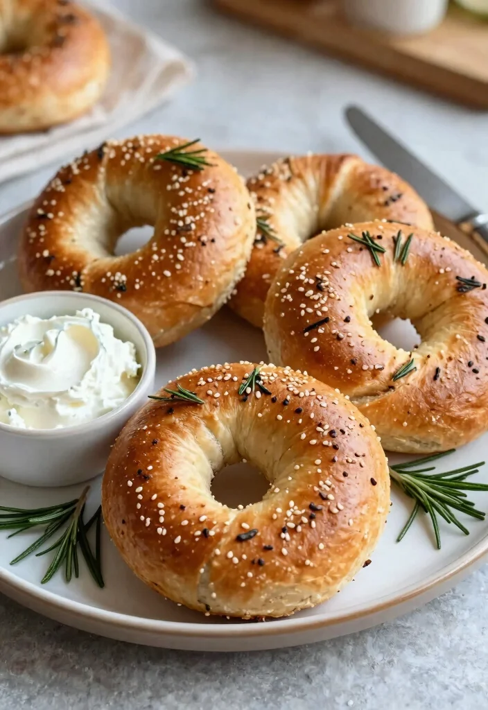 16 Rosemary Sourdough Bread Ideas: Savory Artisan Loaves - 7. Rosemary Sourdough Bagels 1