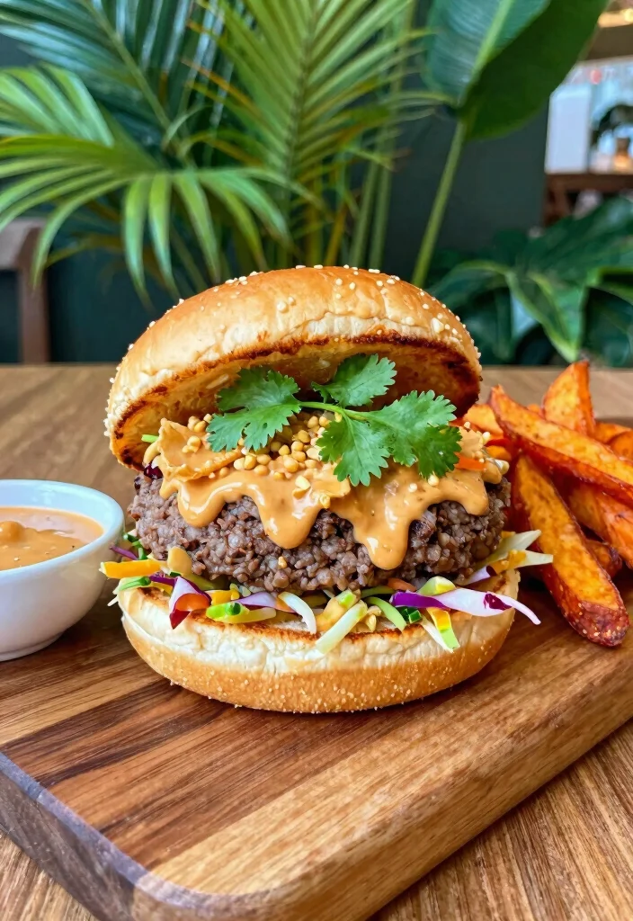 16 Simple Hamburger Recipes: Quick Juicy Classics - 13. Thai Peanut Burger 1