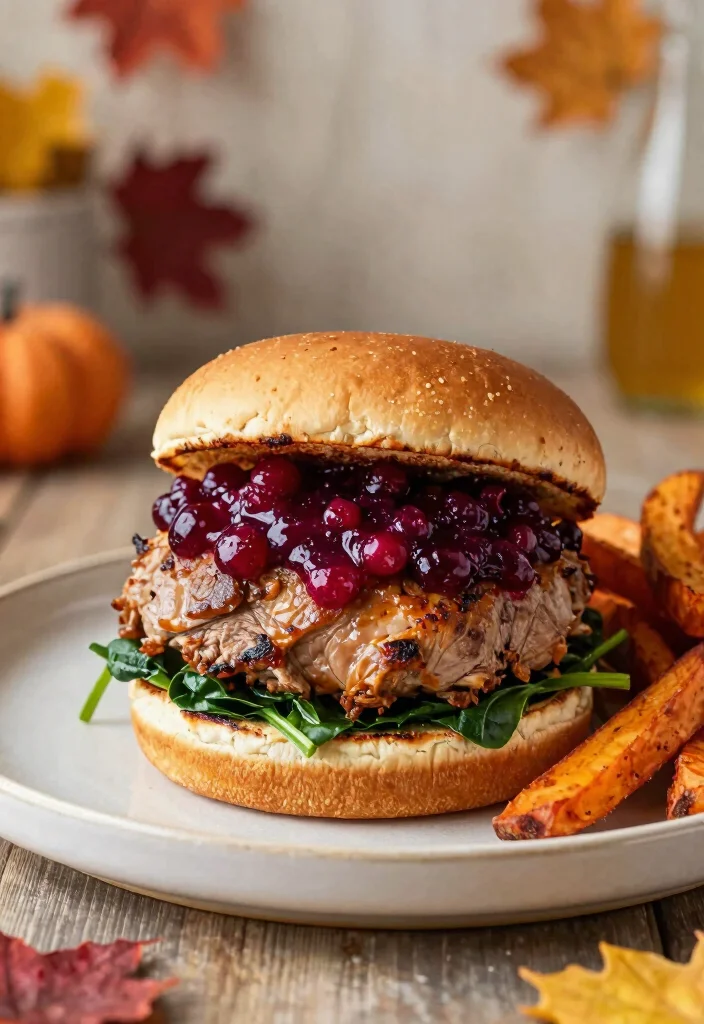 16 Simple Hamburger Recipes: Quick Juicy Classics - 16. Turkey Burger with Cranberry Sauce 1