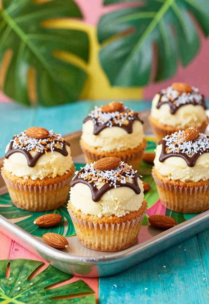 17 Cheesecake Cupcakes Recipe Ideas Mini Creamy Desserts - 12. Almond Joy Cheesecake Cupcakes 1