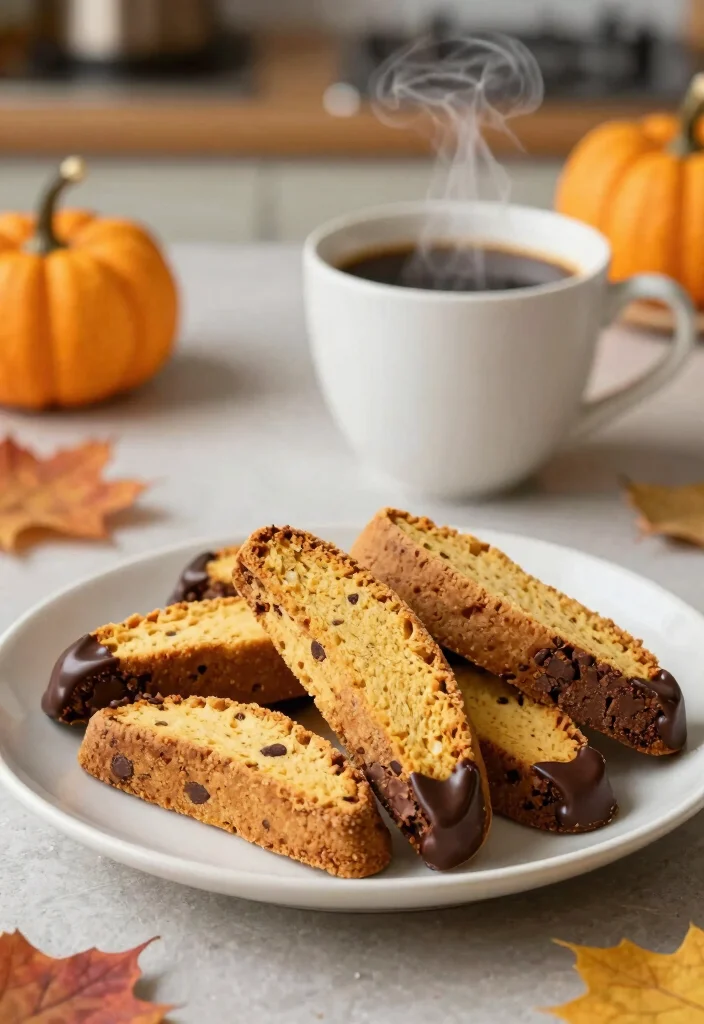 17 Chocolate Pumpkin Cake Ideas: Cozy Fall Dessert - 13. Chocolate Pumpkin Biscotti 1