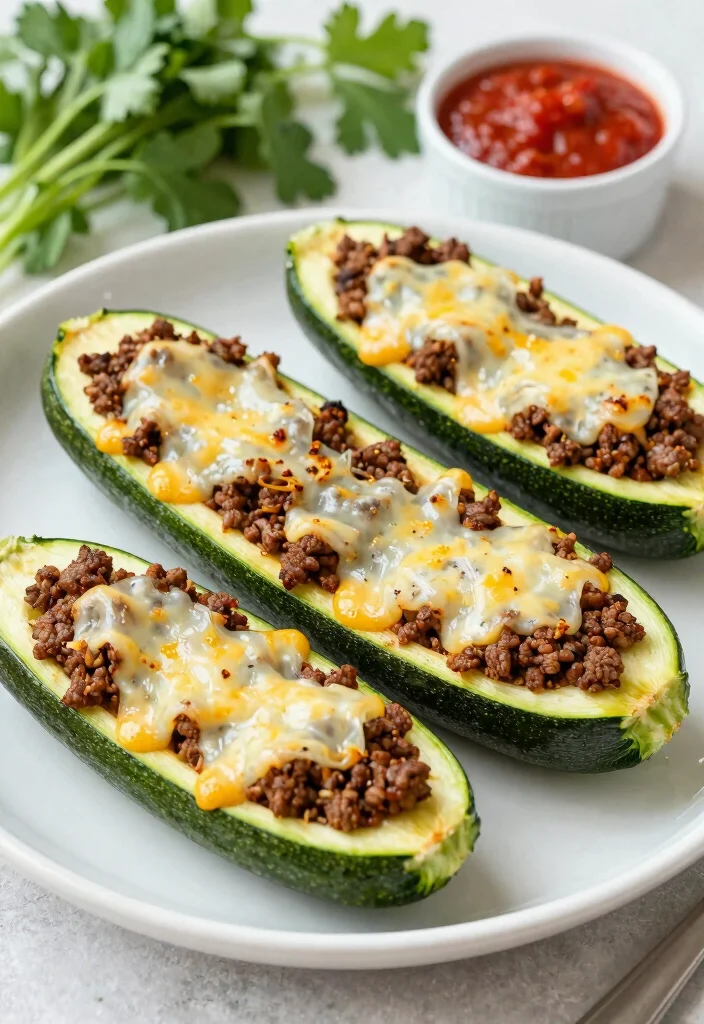 17 Easy Hamburger Meat Ideas for Healthy Family Meals - 6. Beef Zucchini Boats 1