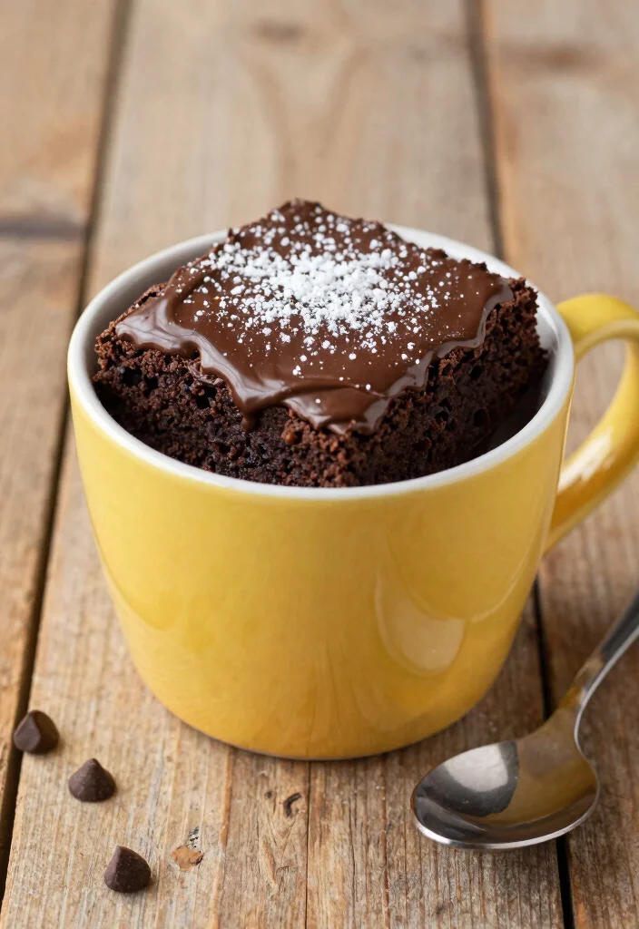 17 Mug Brownie Microwave Ideas: Fast Chocolate Fix - 1. Classic Fudgy Mug Brownie 1