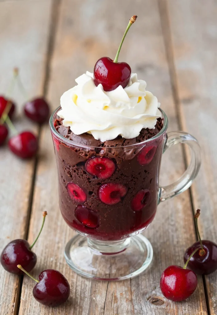 17 Mug Brownie Microwave Ideas: Fast Chocolate Fix - 10. Cherry Jubilee Brownie 1