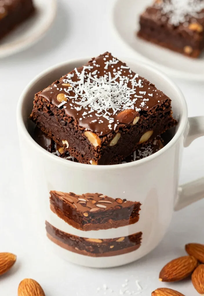 17 Mug Brownie Microwave Ideas: Fast Chocolate Fix - 14. Almond Joy Brownie 1