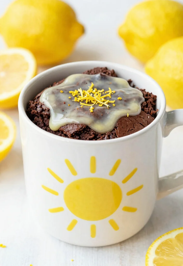 17 Mug Brownie Microwave Ideas: Fast Chocolate Fix - 15. Lemon Zest Brownie 1