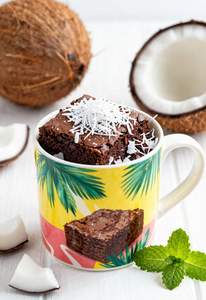 17 Mug Brownie Microwave Ideas: Fast Chocolate Fix - 9. Coconut Brownie Delight 1