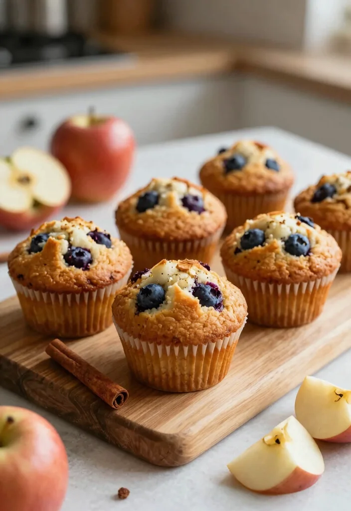 17 Sourdough Blueberry Muffins Ideas: Soft Bakery Style - 17. Spiced Apple Sourdough Blueberry Muffins 1