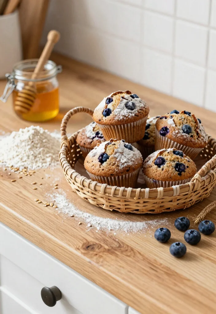 17 Sourdough Blueberry Muffins Ideas: Soft Bakery Style - 2. Whole Wheat Sourdough Blueberry Muffins 1
