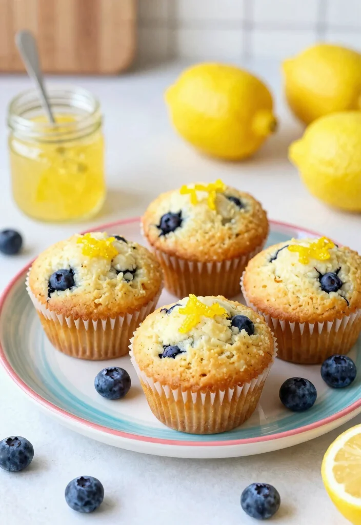 17 Sourdough Blueberry Muffins Ideas: Soft Bakery Style - 4. Lemon Zest Sourdough Blueberry Muffins 1