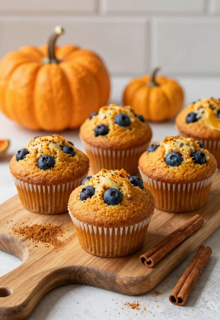 17 Sourdough Blueberry Muffins Ideas: Soft Bakery Style - 9. Pumpkin Spice Sourdough Blueberry Muffins 1
