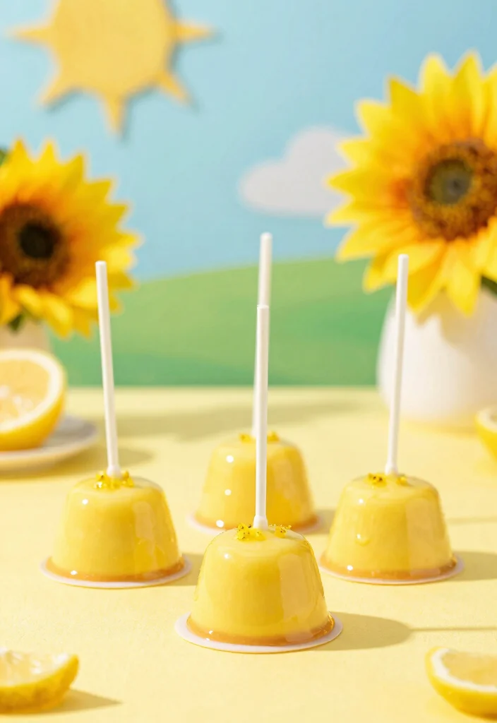 17 Sun Cake Pops Ideas Bright Happy Designs - 11. Sunshine Pudding Cake Pops 1