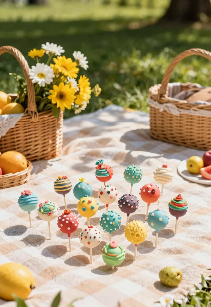 17 Sun Cake Pops Ideas Bright Happy Designs - 16. Fun Summer Picnic Cake Pops 1