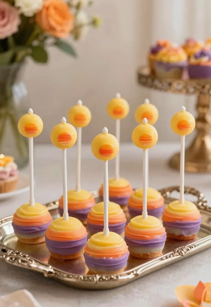 17 Sun Cake Pops Ideas Bright Happy Designs - 17. Sweet Sunset Cake Pops 1