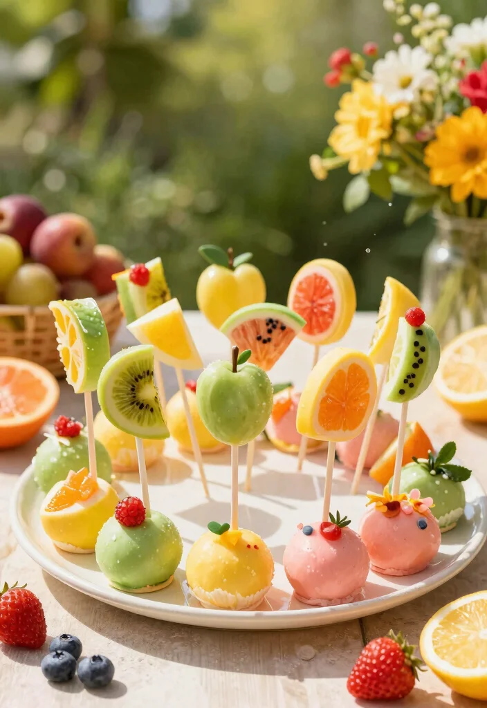 17 Sun Cake Pops Ideas Bright Happy Designs - 5. Fruit Slice Cake Pops 1