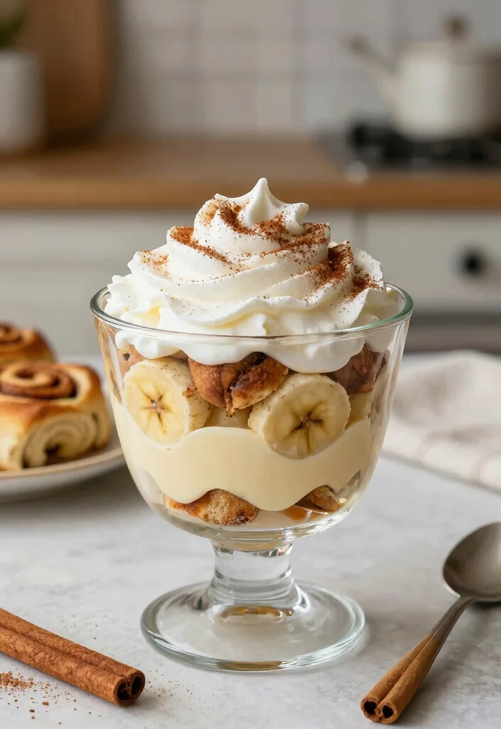 17 Vanilla Wafer Banana Pudding Ideas: A Southern Classic - 15. Cinnamon Roll Banana Pudding 1