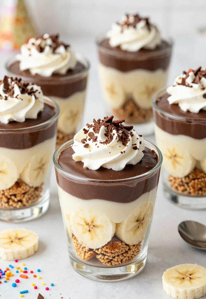 17 Vanilla Wafer Banana Pudding Ideas: A Southern Classic - 2. Chocolate-Covered Banana Pudding Cups 1