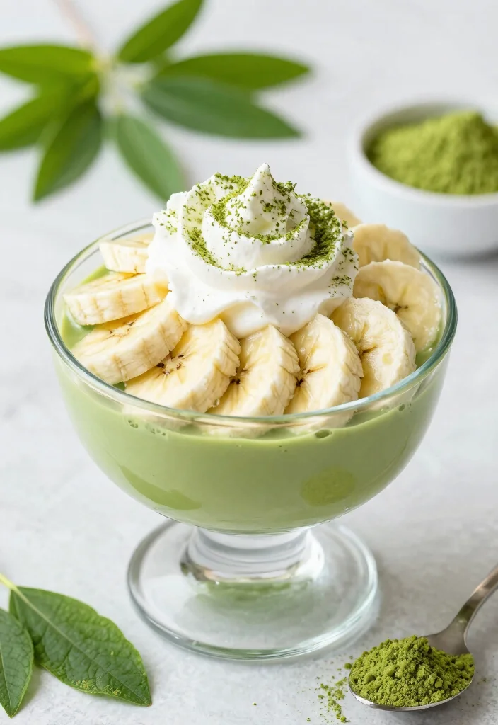 17 Vanilla Wafer Banana Pudding Ideas: A Southern Classic - 8. Matcha Banana Pudding 1