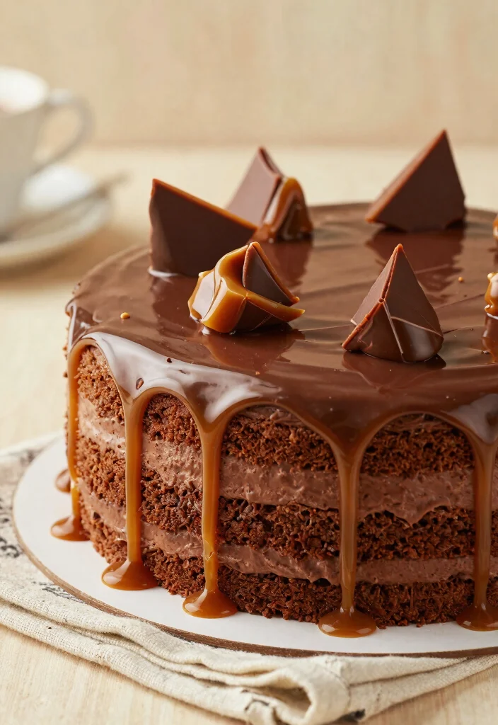 18 Cake Ideas: Chocolate Rich Decadent Desserts - 10. Chocolate Caramel Cake 1