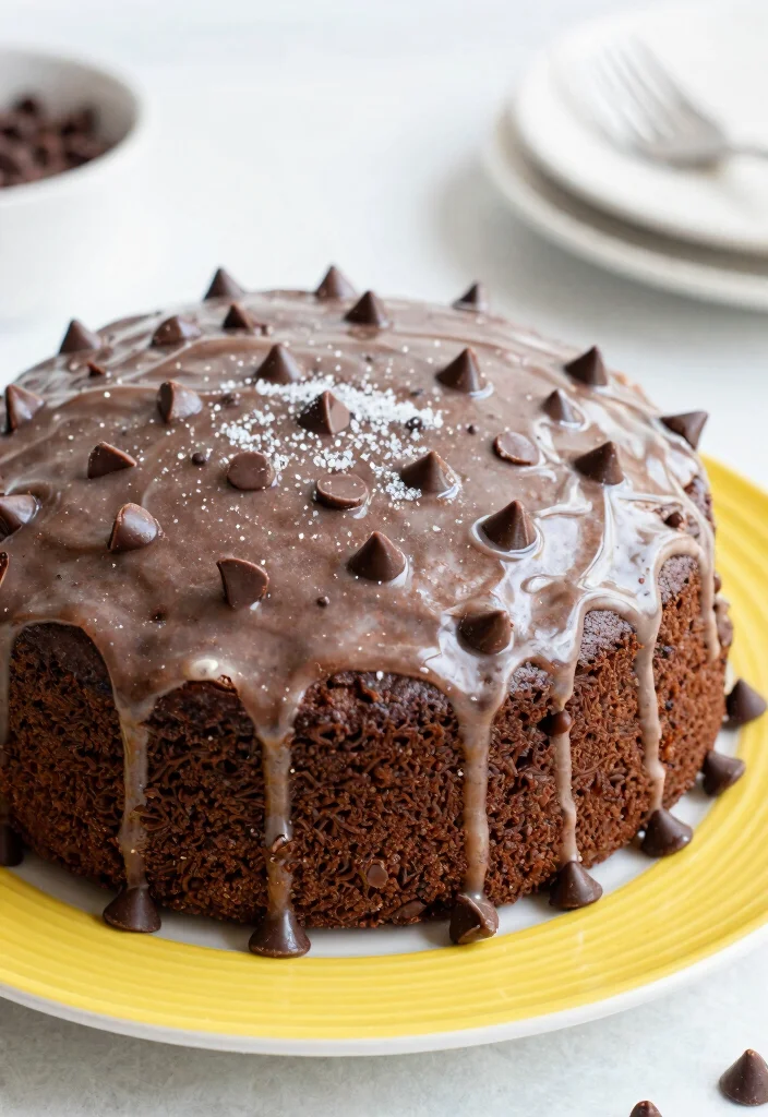 18 Cake Ideas: Chocolate Rich Decadent Desserts - 14. Chocolate Chip Cake 1