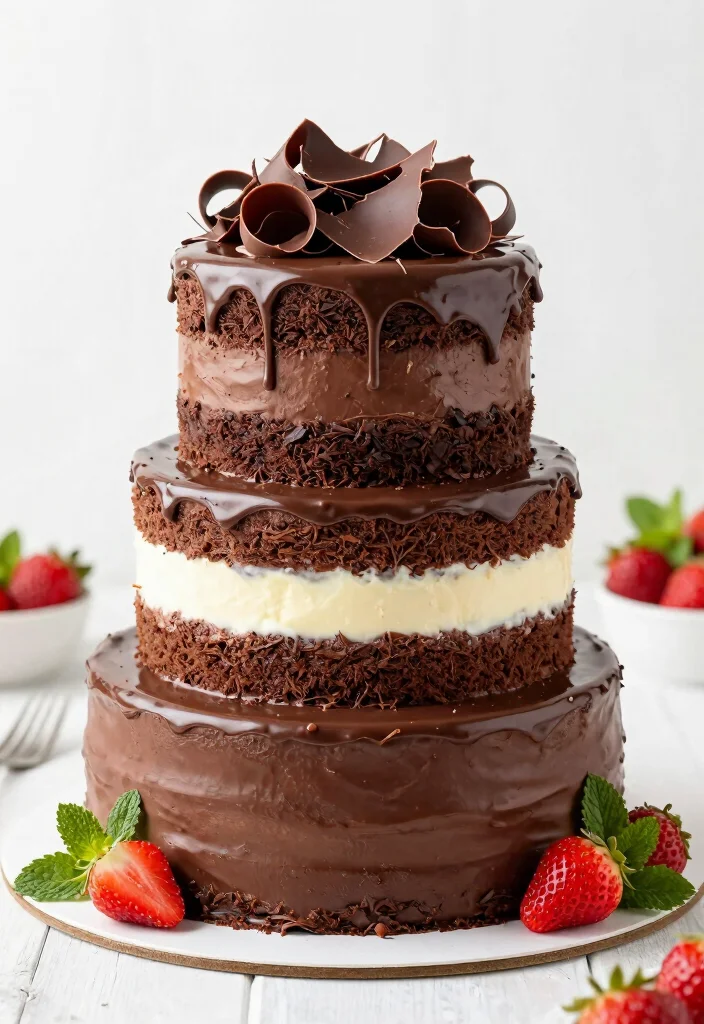 18 Cake Ideas: Chocolate Rich Decadent Desserts - 4. Triple Chocolate Cake 1