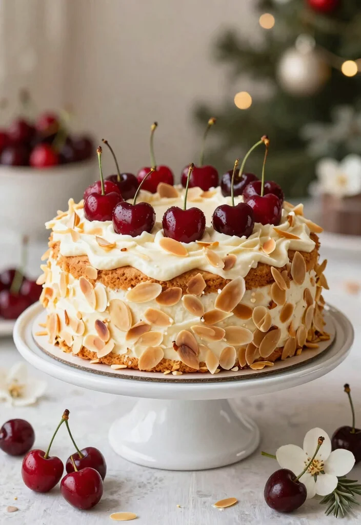 18 Christmas Cake Recipe Ideas: Festive Holiday Classics - 13. Cherry Almond Cake 1