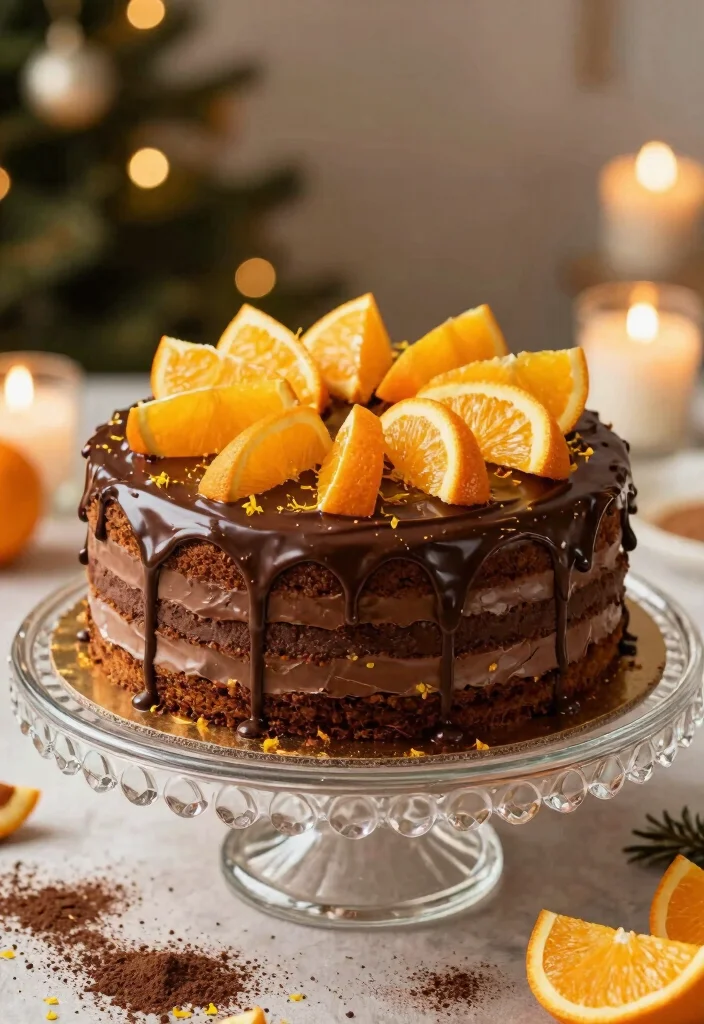 18 Christmas Cake Recipe Ideas: Festive Holiday Classics - 3. Decadent Chocolate Orange Cake 1