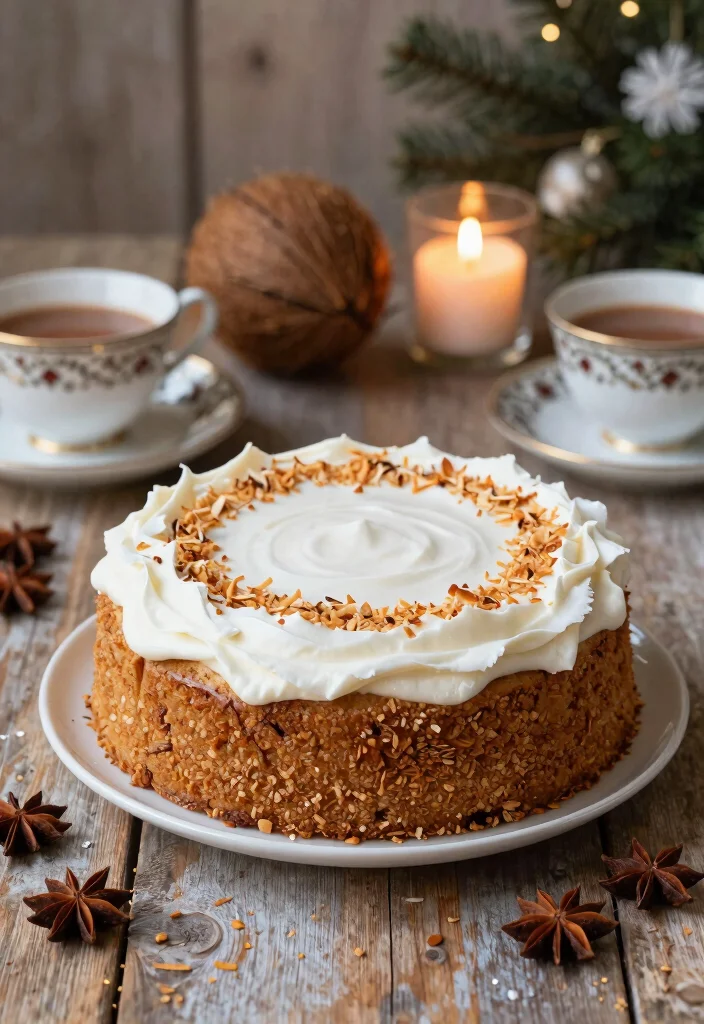 18 Christmas Cake Recipe Ideas: Festive Holiday Classics - 6. Coconut Chai Cake 1
