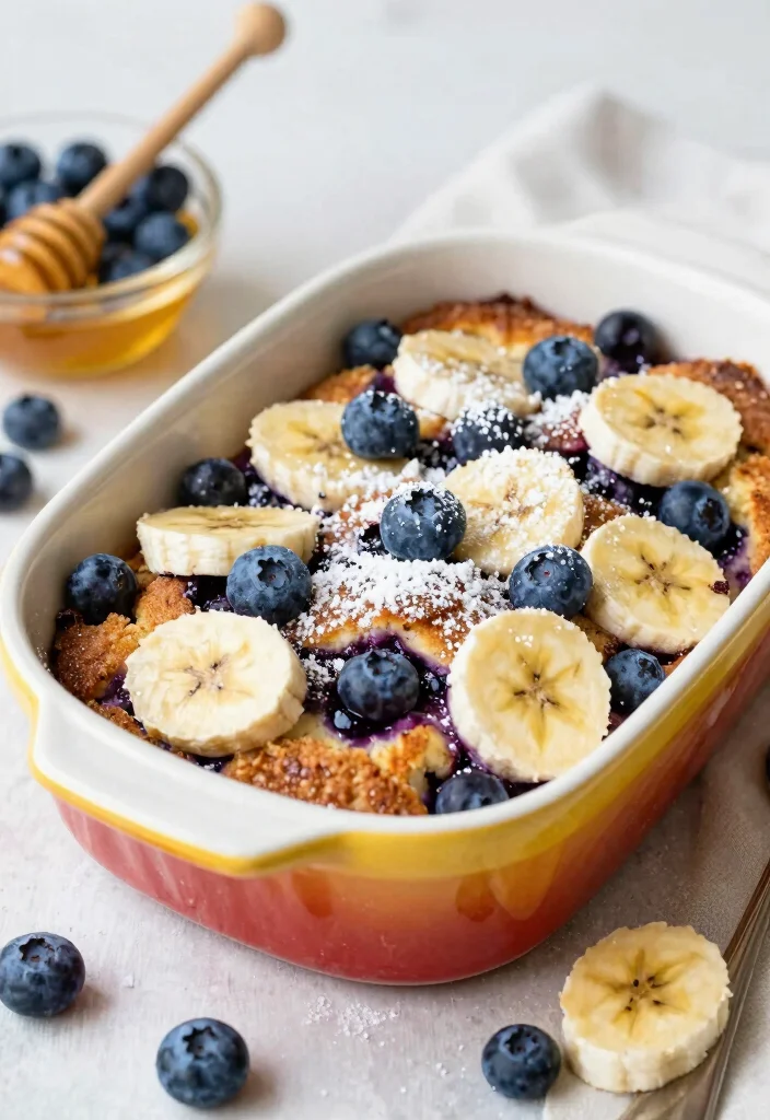 18 Cozy Gluten-Free Banana Bread Pudding Recipe Ideas - 4. Blueberry Banana Bread Pudding 1