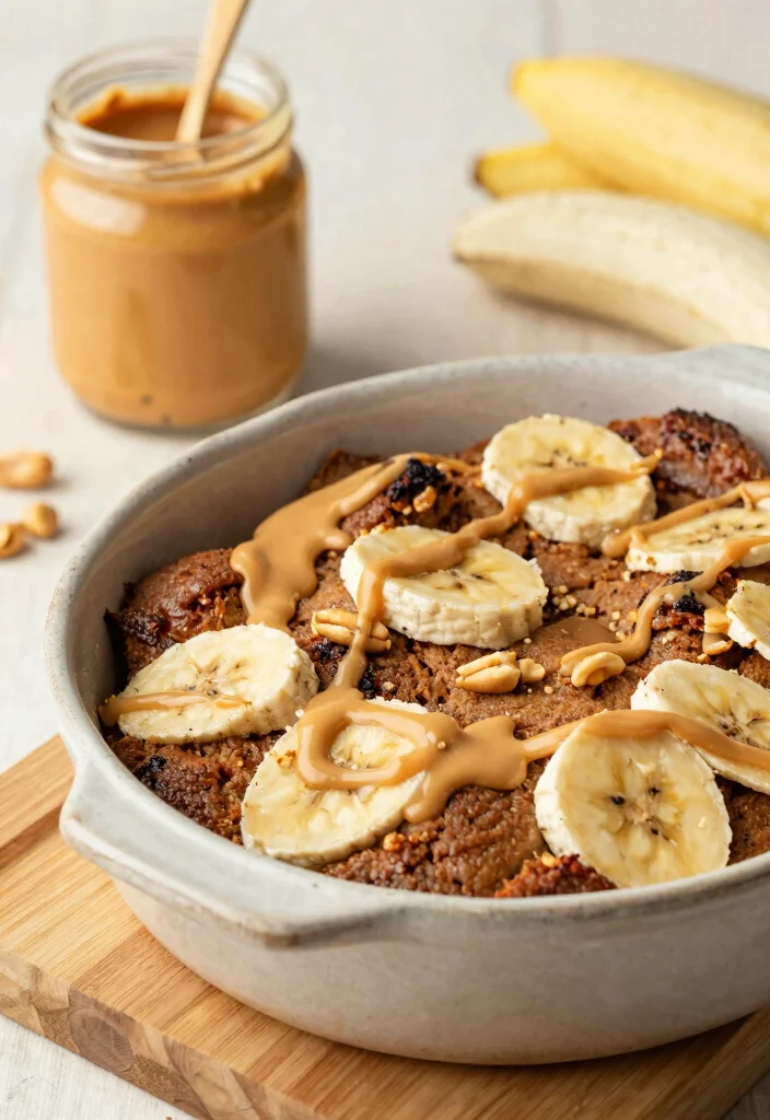 18 Cozy Gluten-Free Banana Bread Pudding Recipe Ideas - 8. Peanut Butter Banana Bread Pudding 1