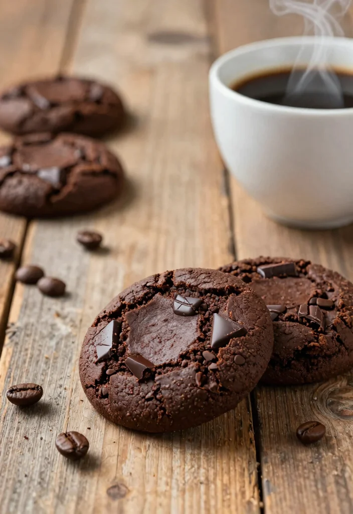 18 Decadent Brownie Cookies Recipes with Fudgy Crackly Tops - 14. Mocha Brownie Cookies 1