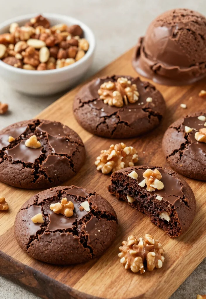 18 Decadent Brownie Cookies Recipes with Fudgy Crackly Tops - 2. Chewy Brownie Cookie Recipes with Nuts 1