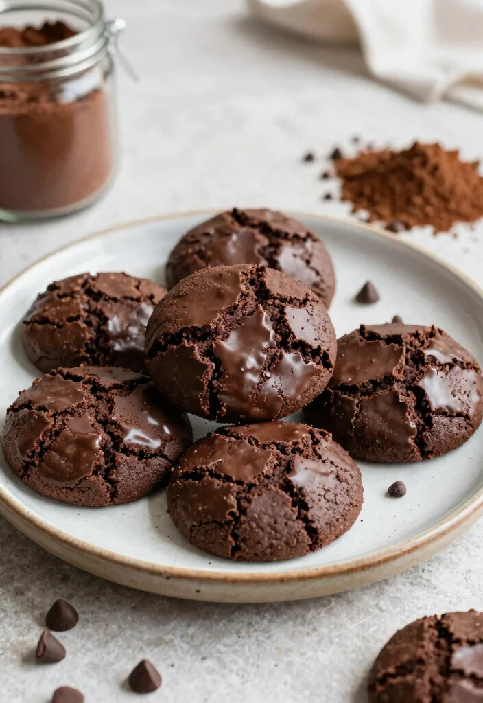18 Decadent Brownie Cookies Recipes with Fudgy Crackly Tops - 5. Decadent Chocolate Brownie Cookies 1