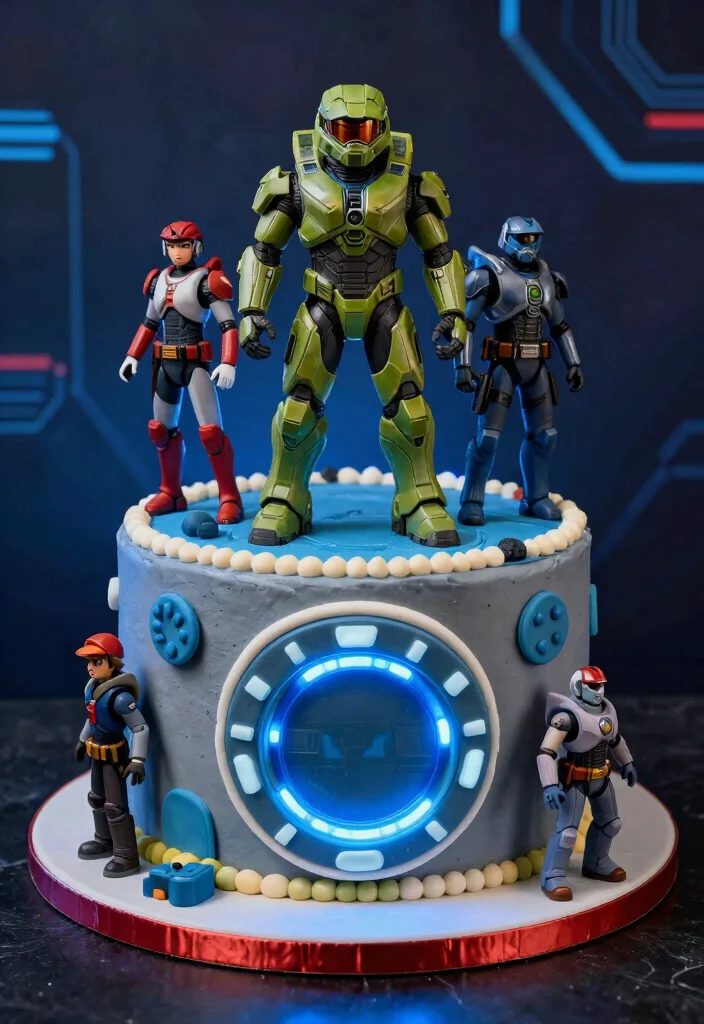 18 Gamer Birthday Cake Ideas: Cool Console Inspired Cakes - 14. Halo Cake 1