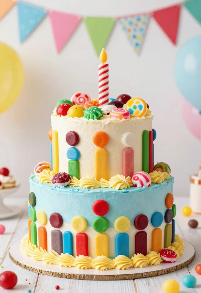 18 Gamer Birthday Cake Ideas: Cool Console Inspired Cakes - 17. Candy Crush Cake 1
