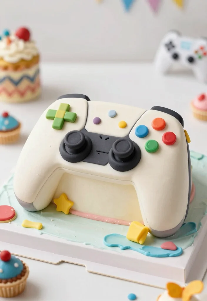 18 Gamer Birthday Cake Ideas: Cool Console Inspired Cakes - 2. Console Controller Cake 1