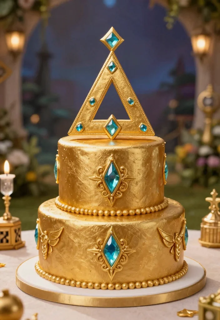 18 Gamer Birthday Cake Ideas: Cool Console Inspired Cakes - 5. The Legend of Zelda Triforce Cake 1