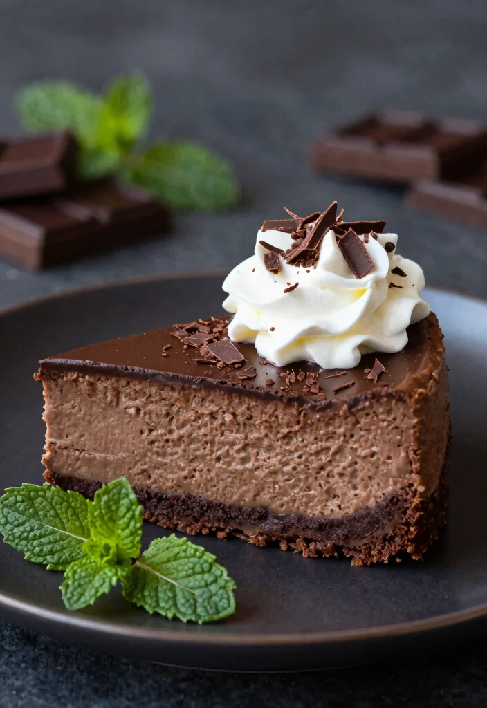 18 No Bake Cheesecake Recipe Ideas for Easy Creamy Desserts - 15. Chocolate Mint No Bake Cheesecake 1