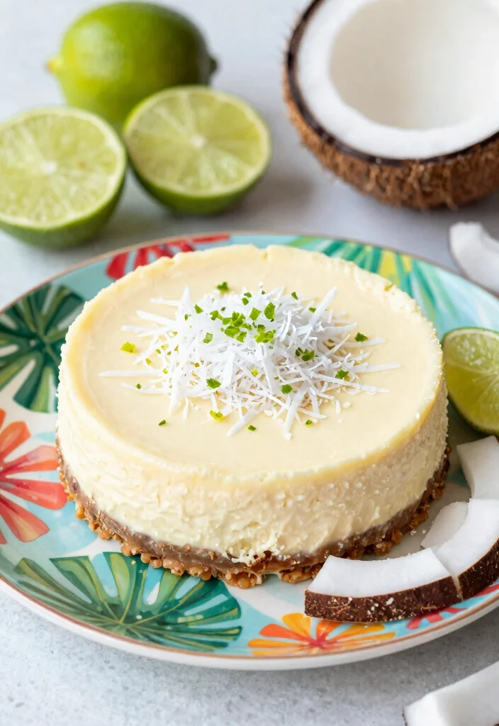 18 No Bake Cheesecake Recipe Ideas for Easy Creamy Desserts - 8. Coconut Lime No Bake Cheesecake 1