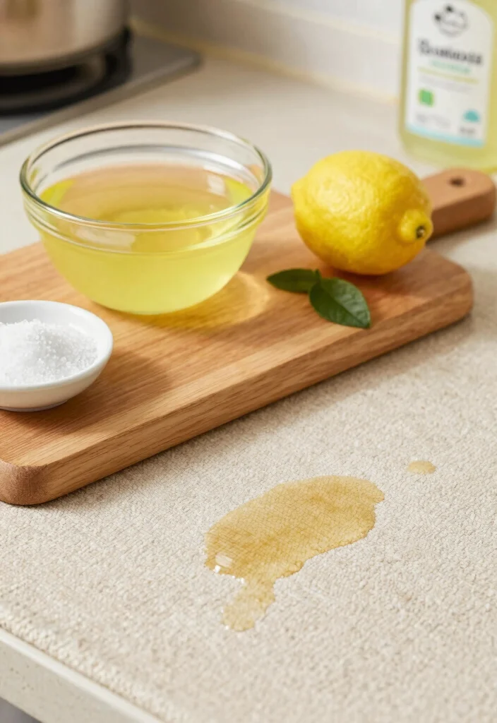 15 Carpet Stain Remover Ideas That Actually Work - 2. Lemon Juice and Salt Solution 1
