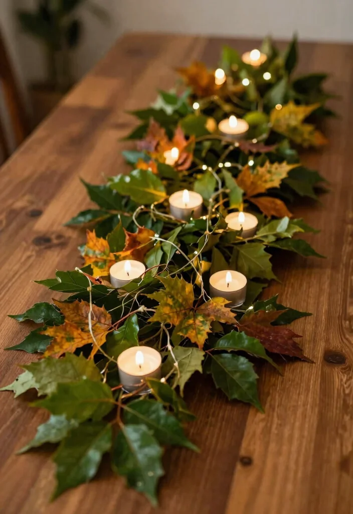 15 Leaf Candle Holder Ideas With Nature Inspired Charm - 6. Leaf Garland Candle Holders 1