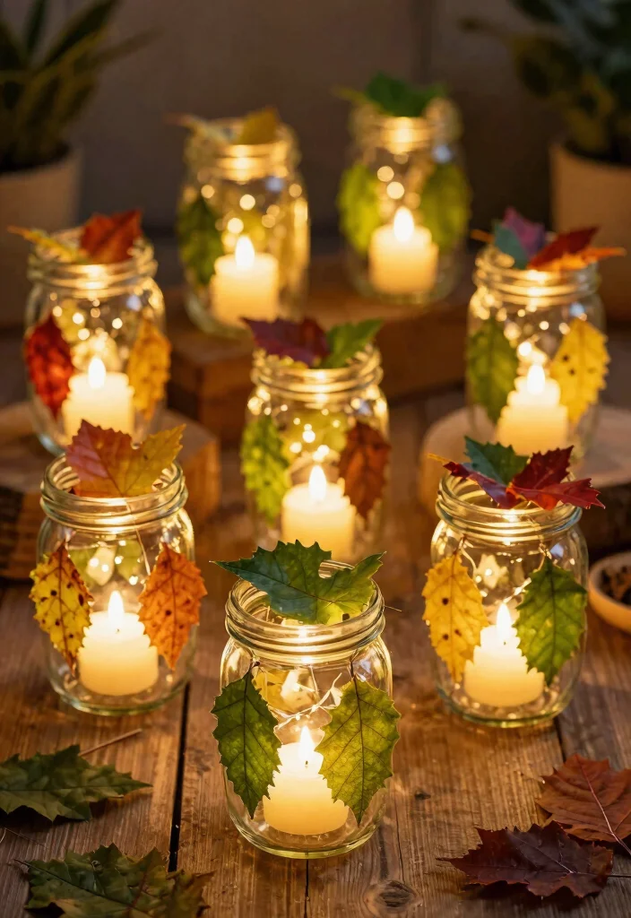 15 Leaf Candle Holder Ideas With Nature Inspired Charm - 8. Mini Leaf Lanterns 1