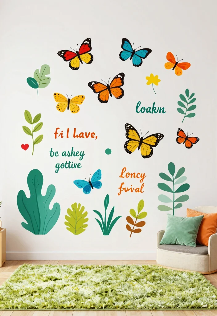 15 Long Wall Decor Ideas That Fill Empty Spaces Beautifully - 13. Wall Decals and Stickers 1